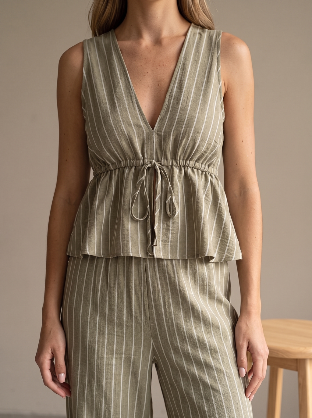 Belise Toscana conjunto caqui - detalle