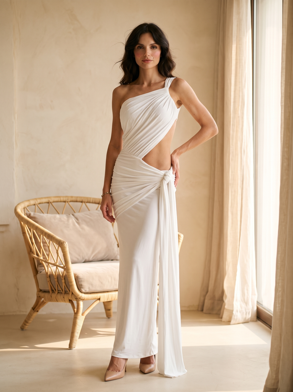 Portofino vestido blanco - frontal