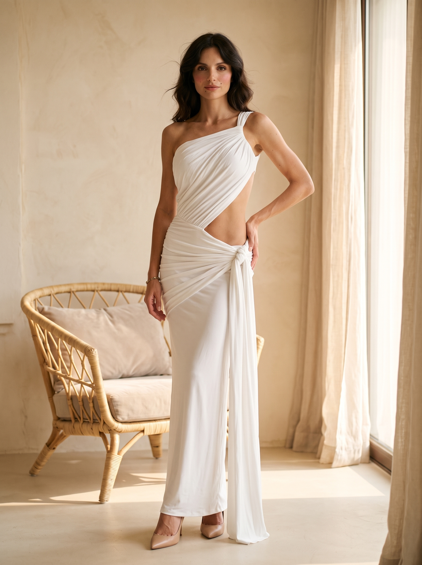 Portofino vestido blanco - frontal