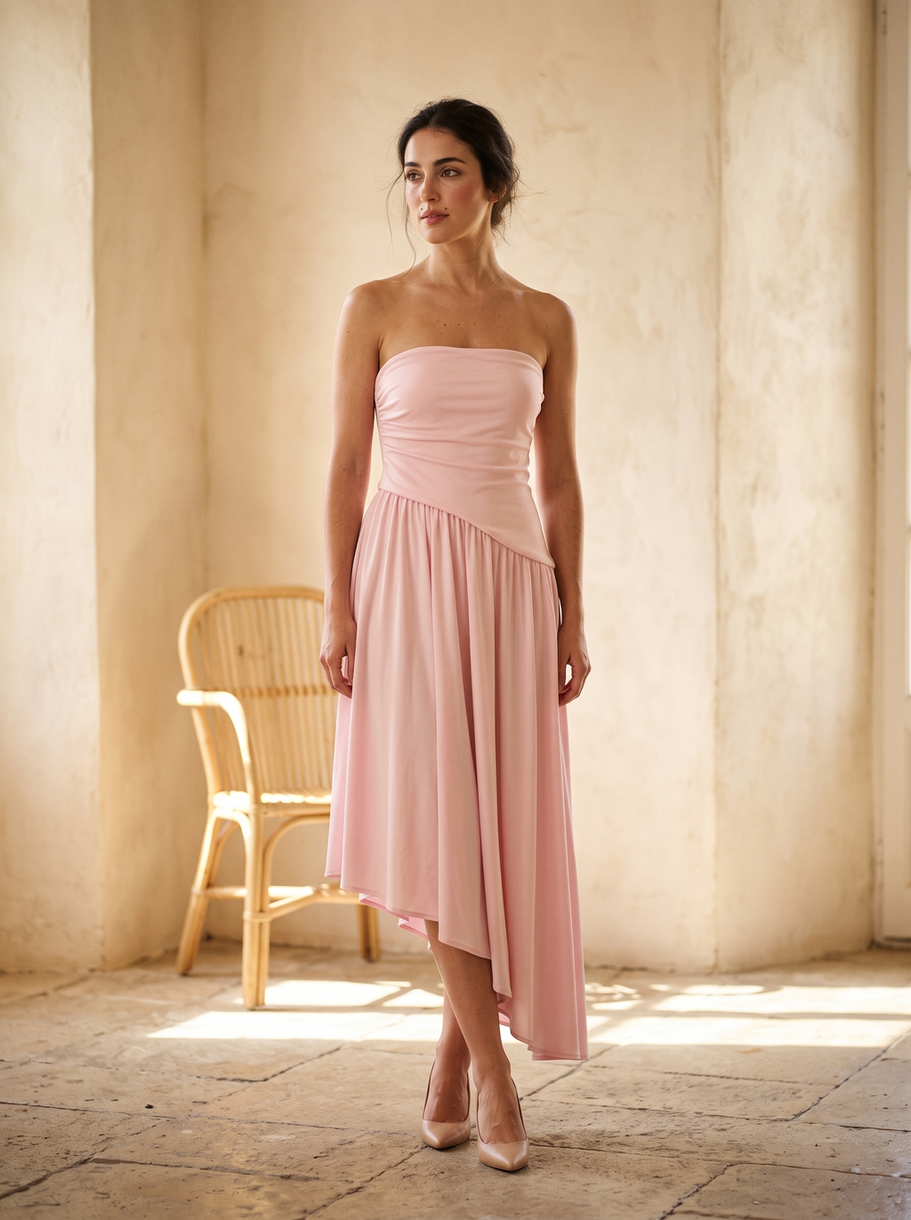 Riviera vestido rosa - frontal