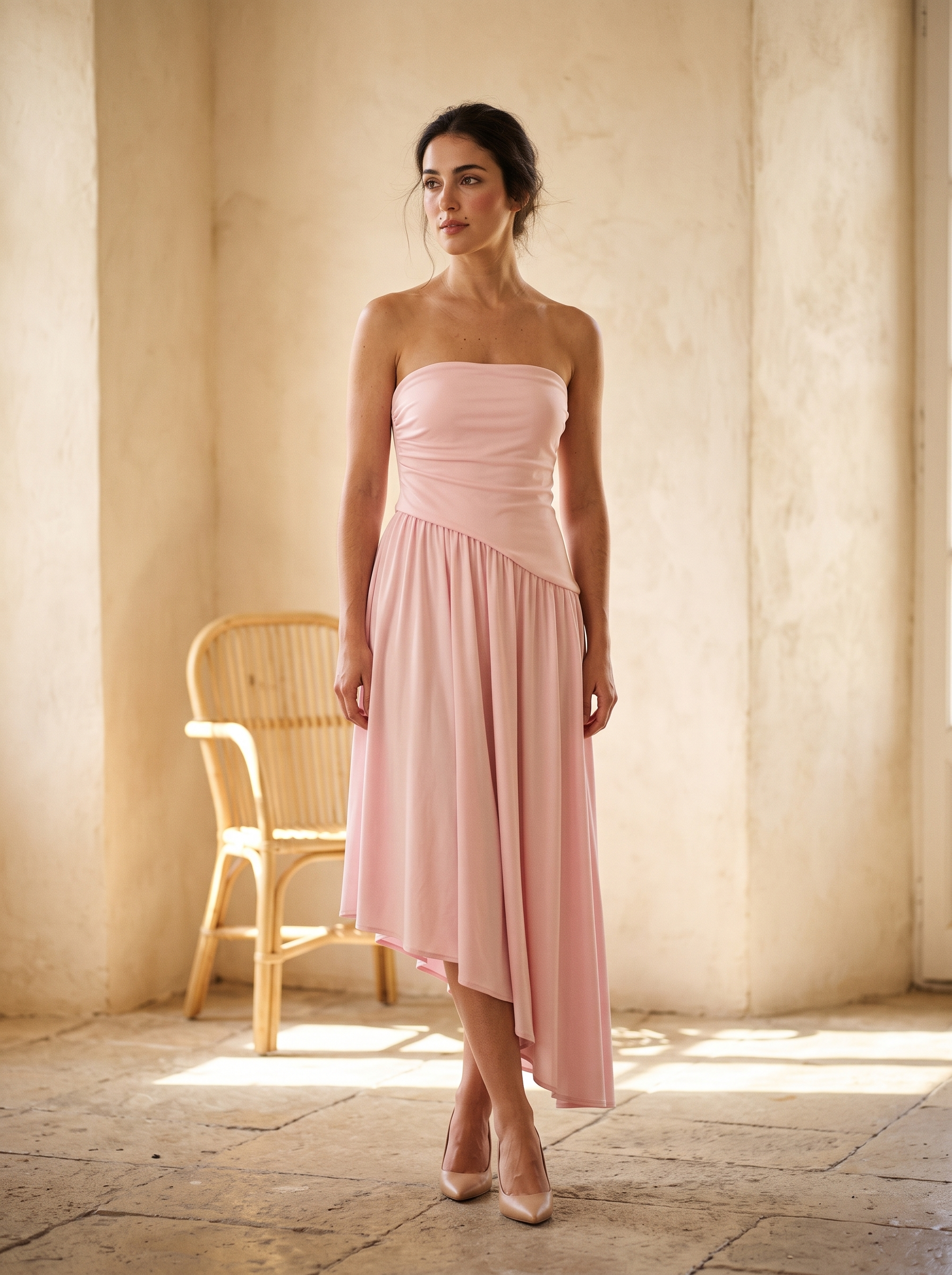 Riviera vestido rosa - frontal