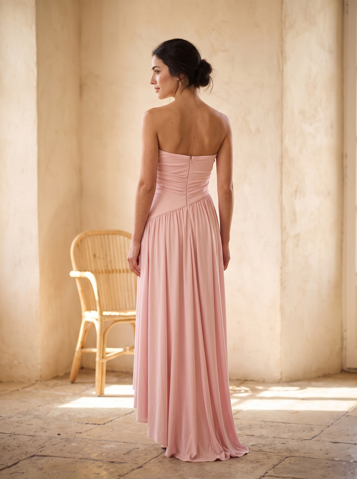 Riviera vestido rosa - espalda