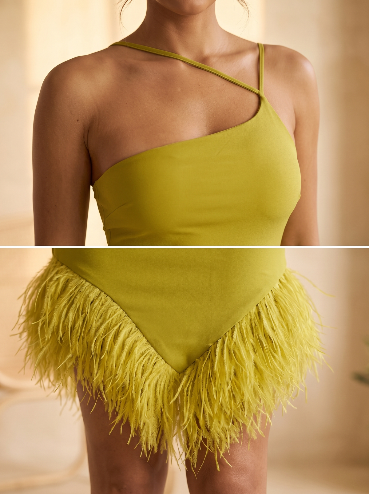 Gala plumas negro - detalle