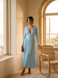 Verona vestido azul cielo - frontal