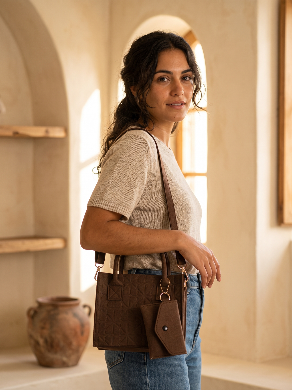 Nube set bolsos fieltro - en modelo