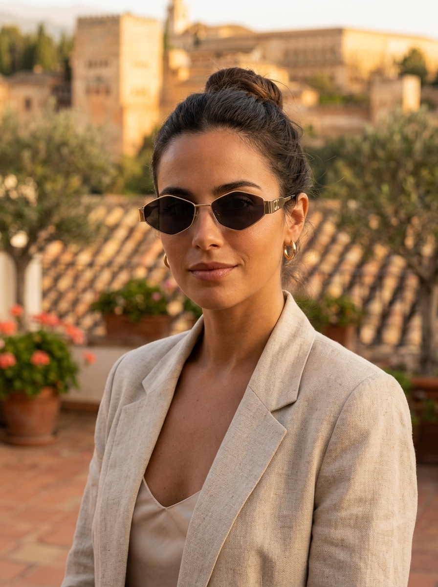 Belise Solstice sunglasses on model