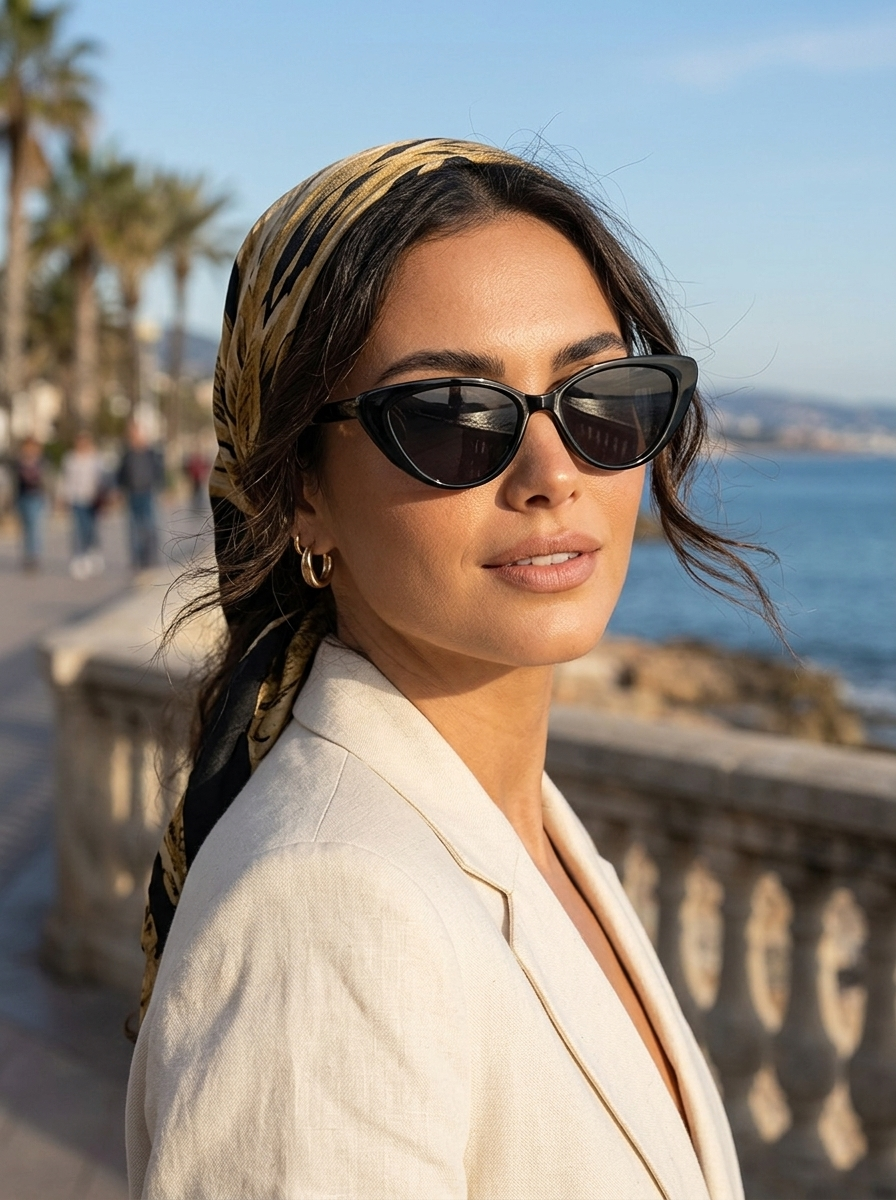 Belise Riva sunglasses on model