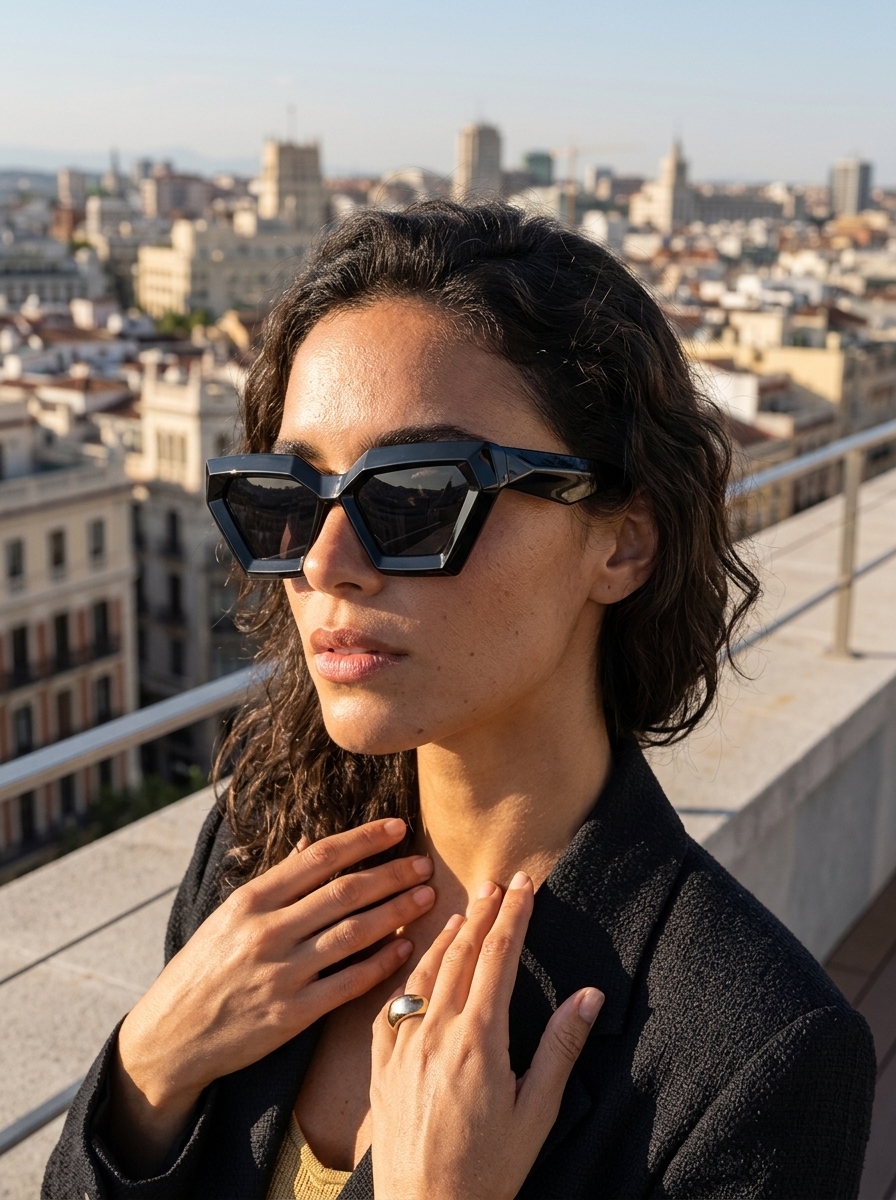 Belise Brooklyn sunglasses on model